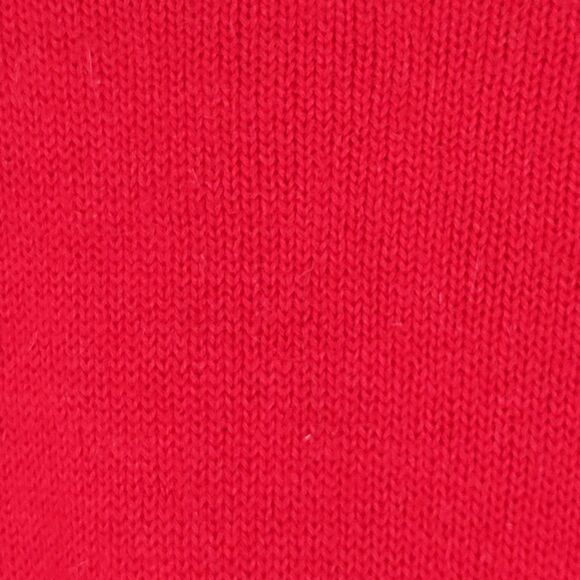 Embellished Shoulder Appliques Vintage Cashmere Blend Bright Red Sweater - Picture 10 of 15